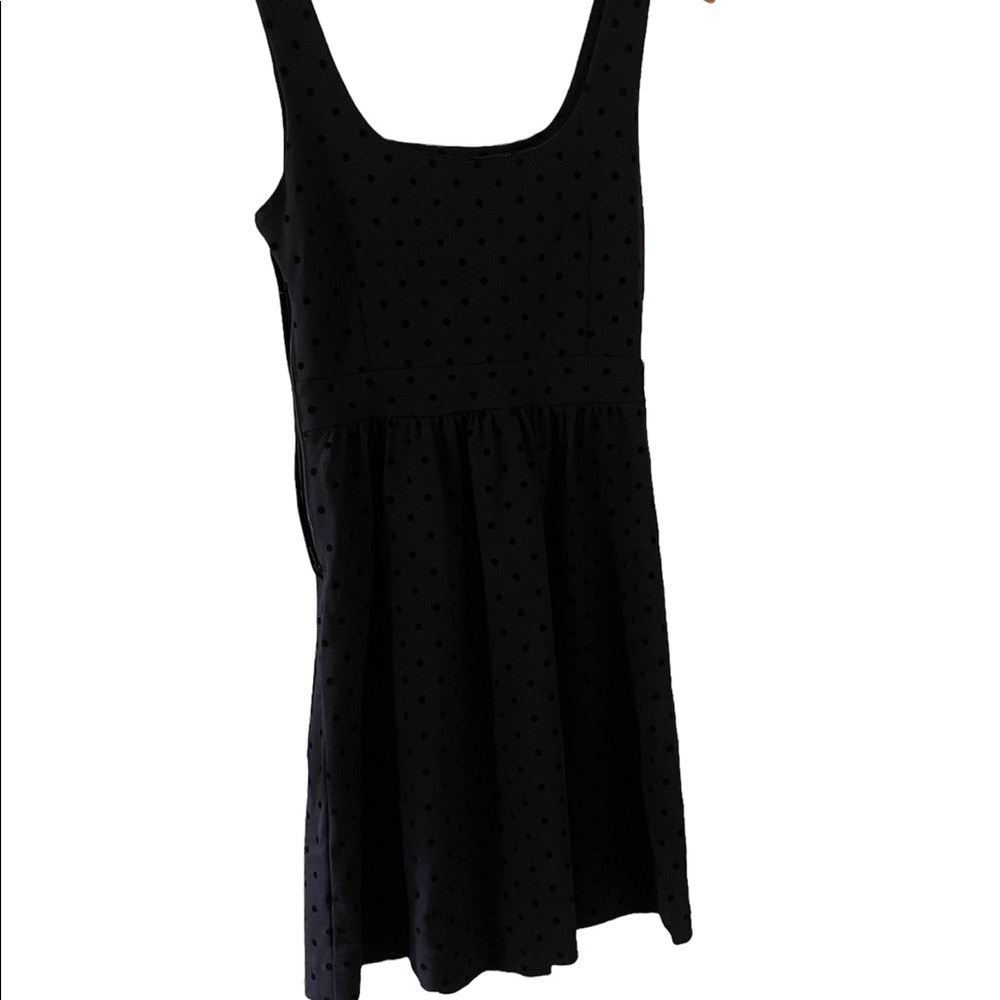 Madewell black polka dotted dress size XS mint condition.